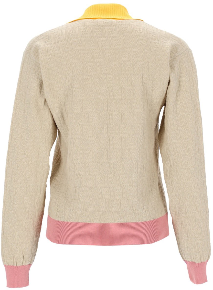 Fendi MAGLIA IN COTONE E SETA Beige