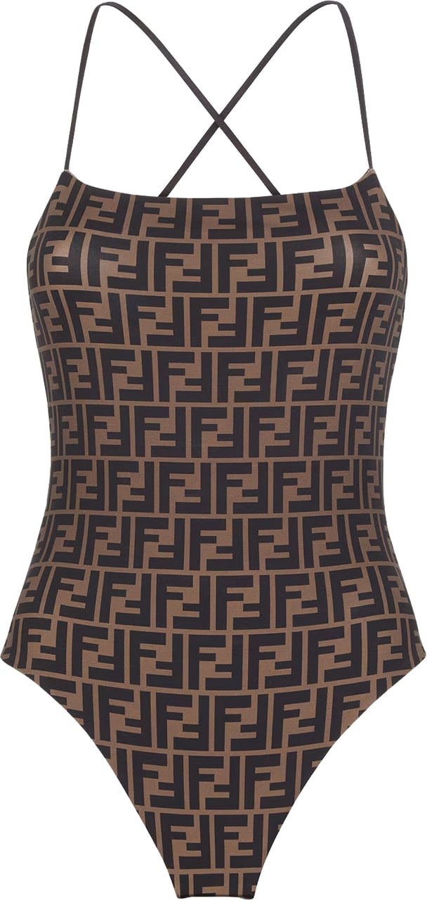 Fendi COSTUME DA BAGNO INTERO REVERSIBILE Bruin