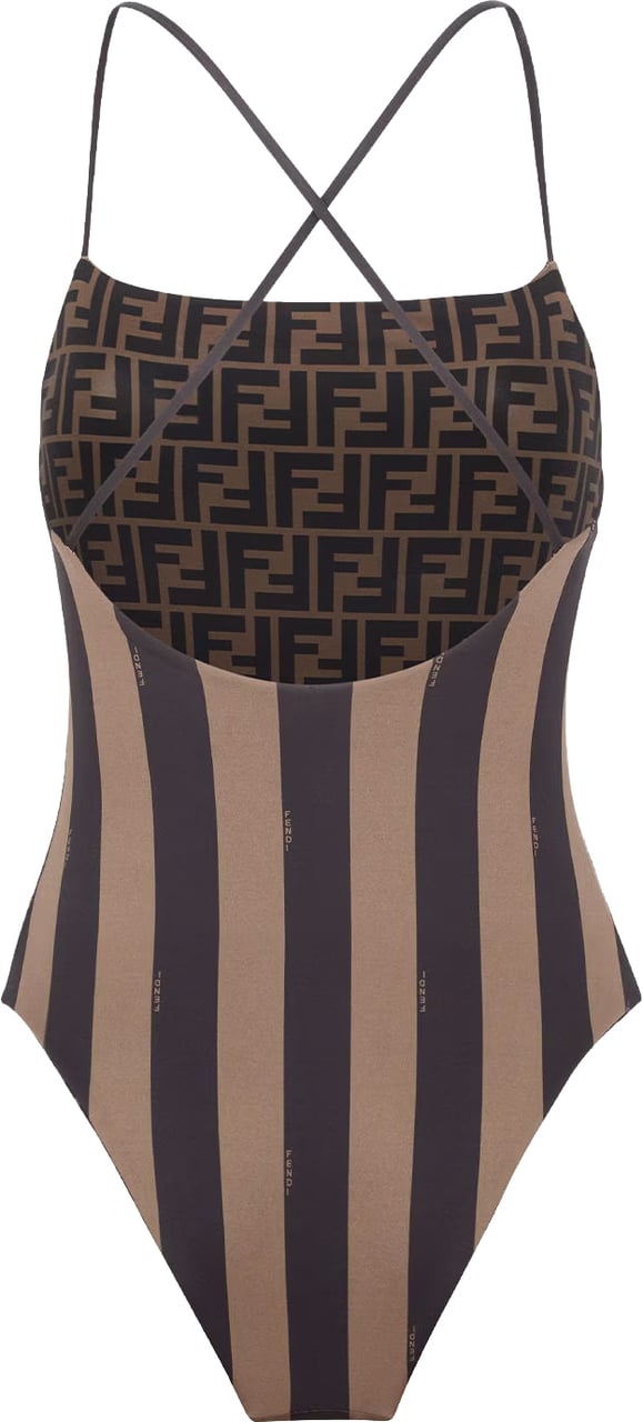 Fendi COSTUME DA BAGNO INTERO REVERSIBILE Bruin