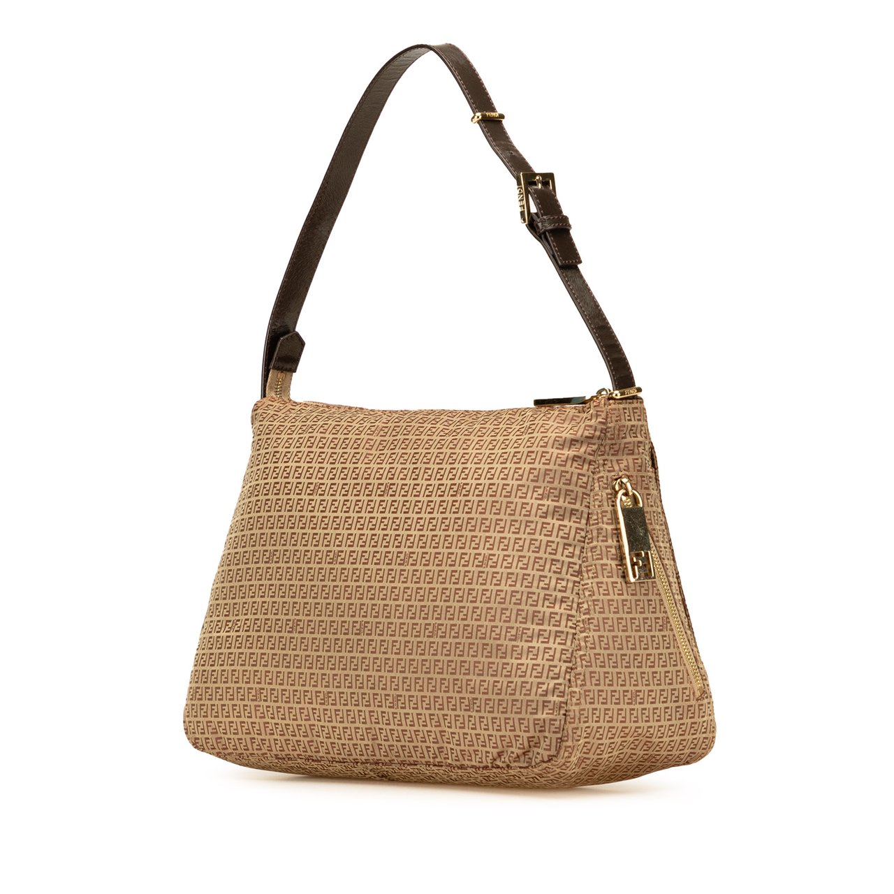 Fendi Micro Zucchino Canvas Mamma Forever Bruin