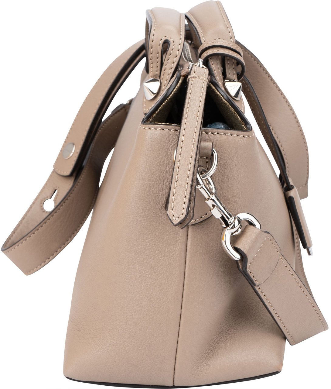 Fendi Fendi Taupe Leather By The Way Handbag Divers
