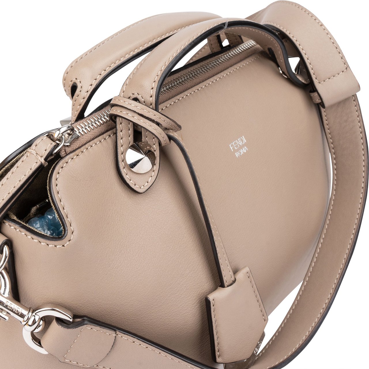 Fendi Fendi Taupe Leather By The Way Handbag Divers