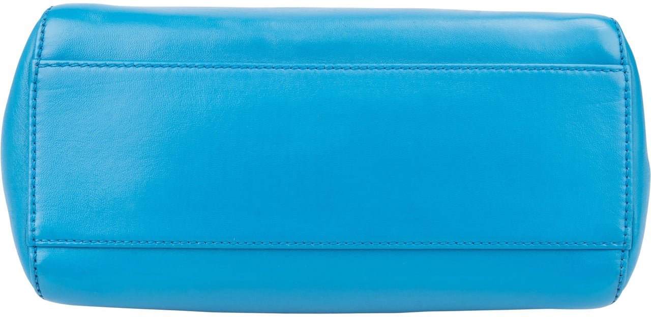 Fendi Fendi Blue Leather Peekaboo Handbag Blauw