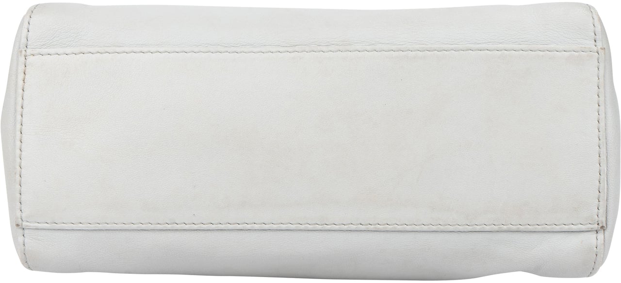 Fendi Grey Leather Peekaboo Handbag Wit