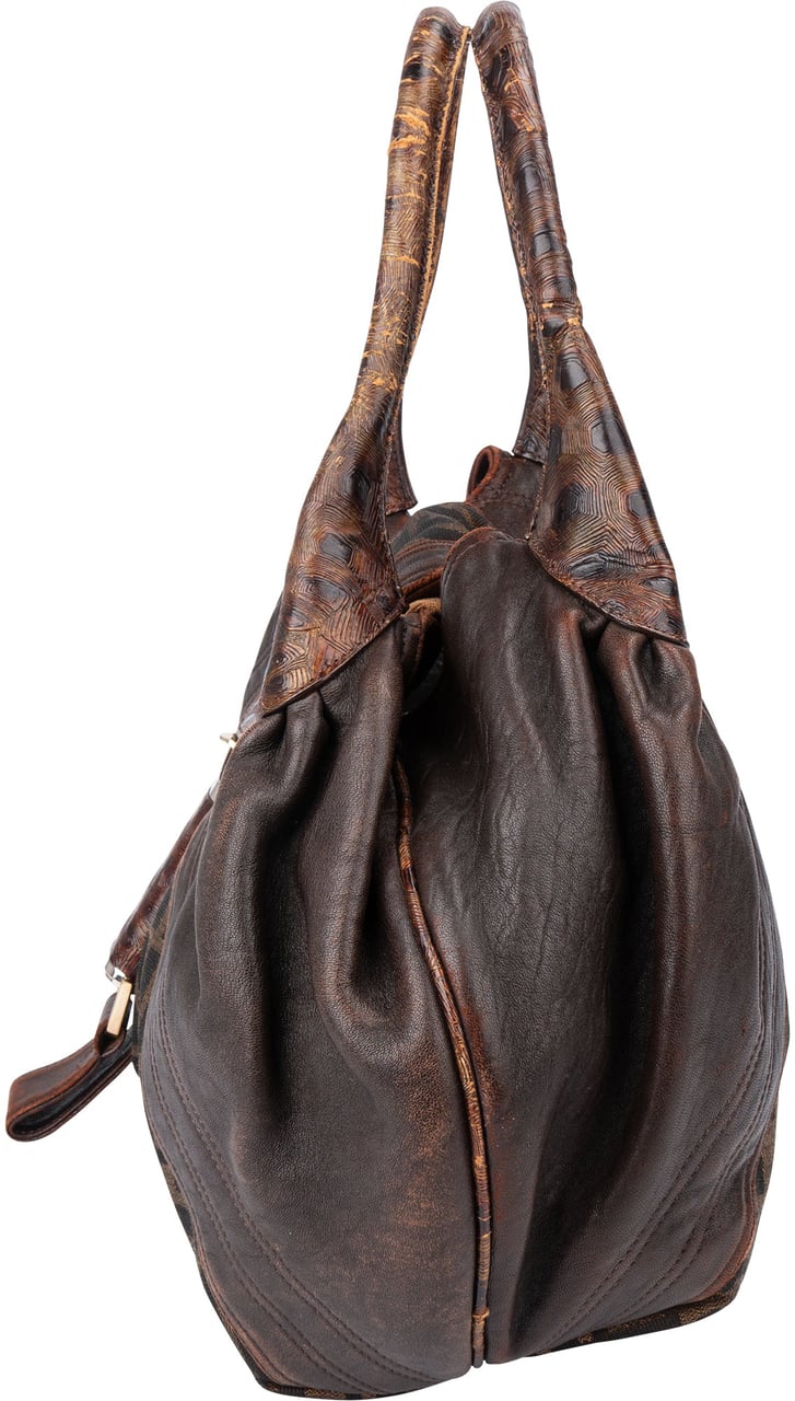 Fendi Fendi FF Monogram Spy Handbag Bruin