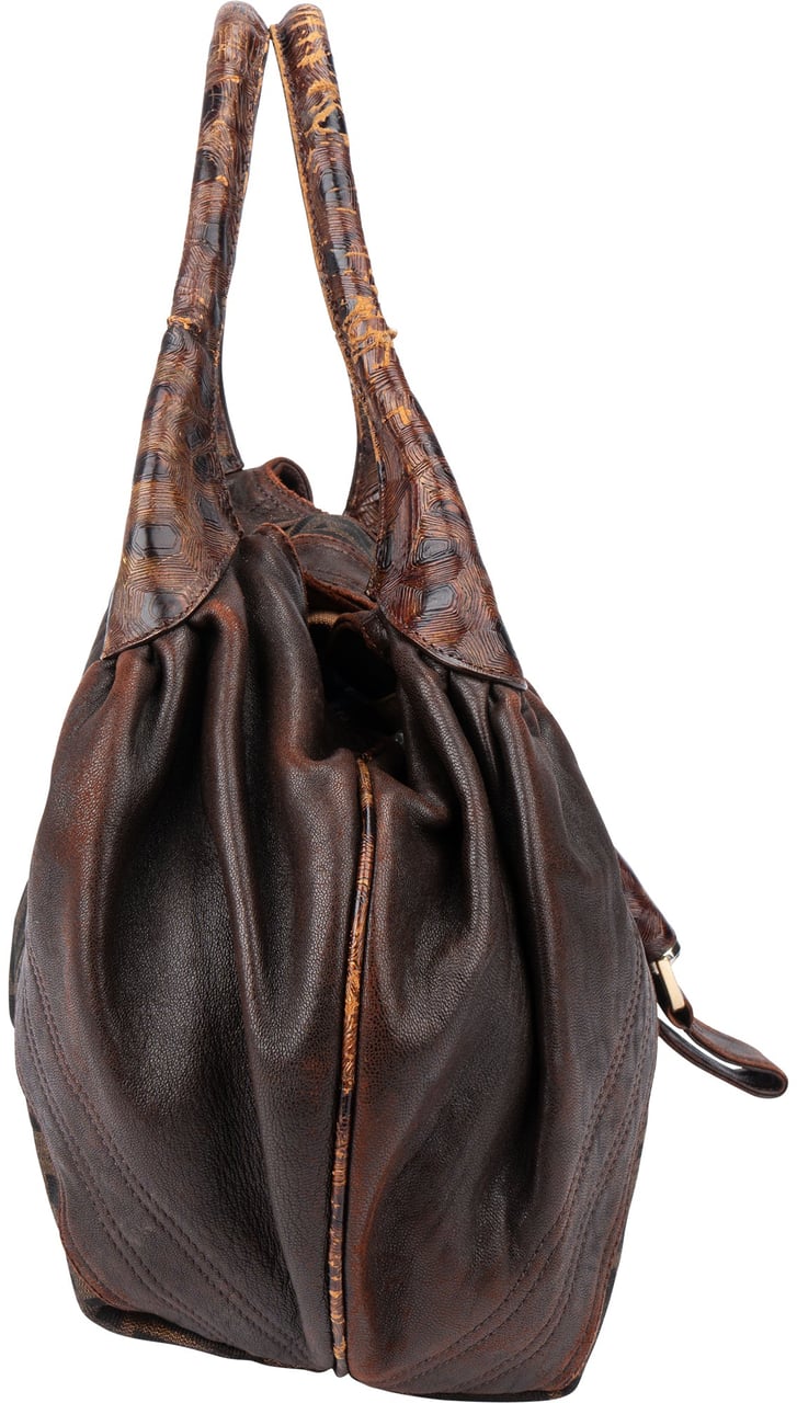 Fendi Fendi FF Monogram Spy Handbag Bruin