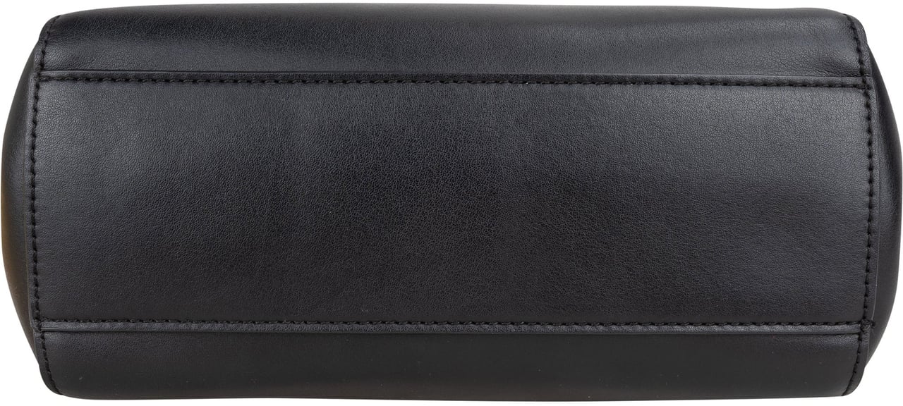 Fendi Black Leather Peekaboo Handbag Zwart