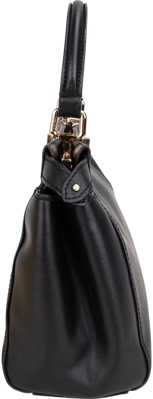 Fendi Black Leather Peekaboo Handbag Zwart
