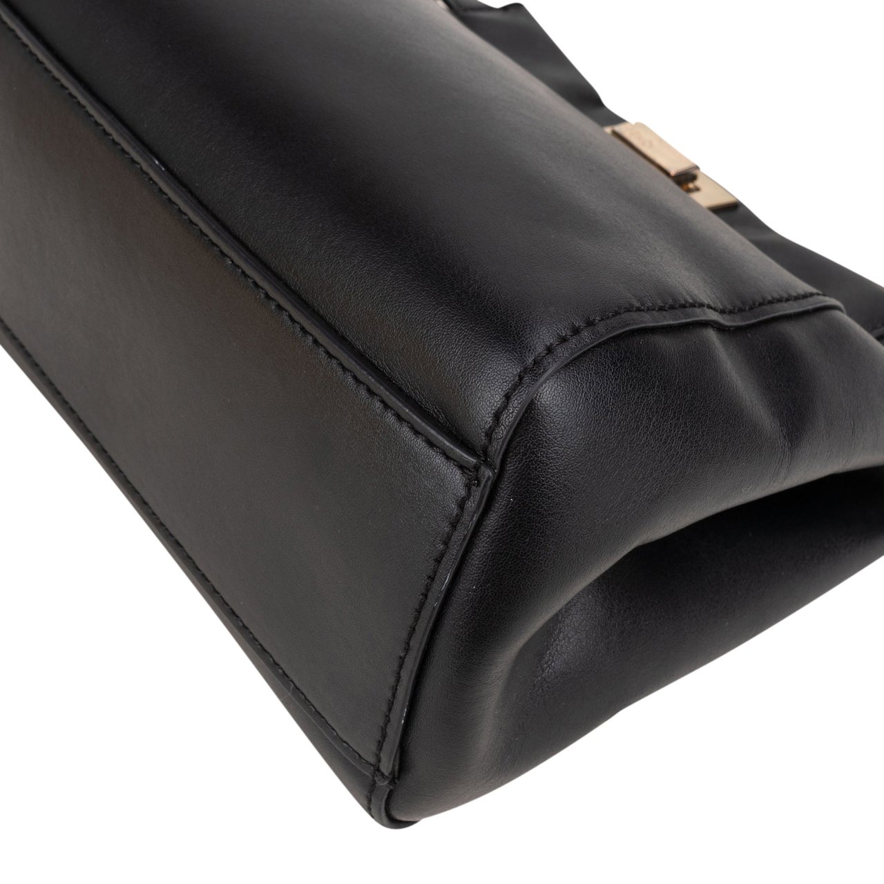 Fendi Black Leather Peekaboo Handbag Zwart