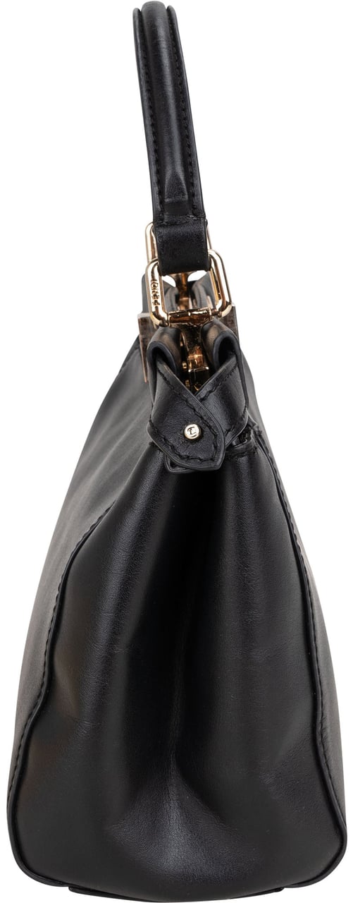 Fendi Black Leather Peekaboo Handbag Zwart