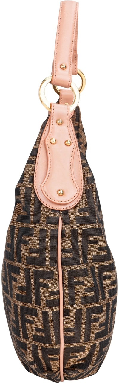Fendi Fendi FF Monogram Zucca Shoulder Bag Bruin