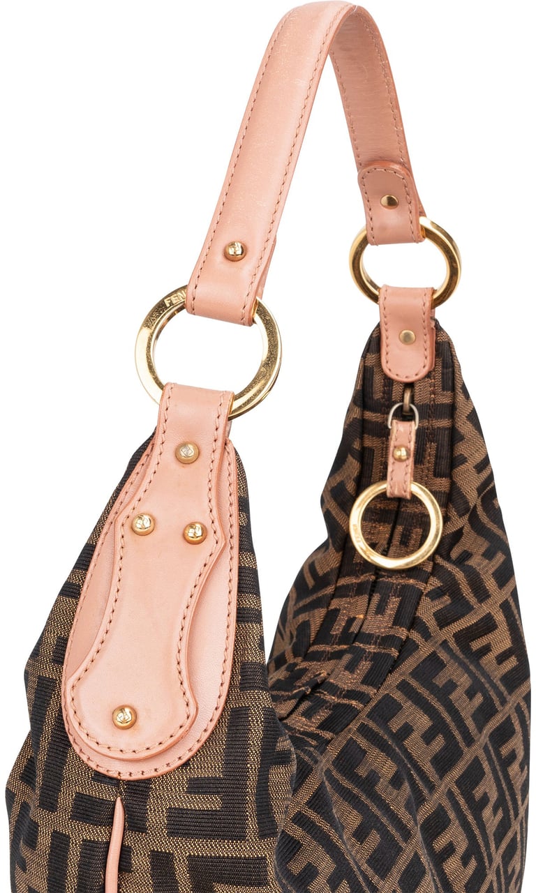 Fendi Fendi FF Monogram Zucca Shoulder Bag Bruin