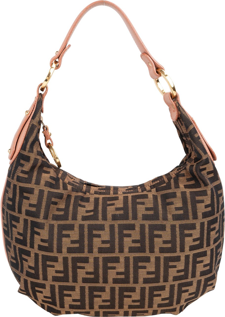 Fendi Fendi FF Monogram Zucca Shoulder Bag Bruin
