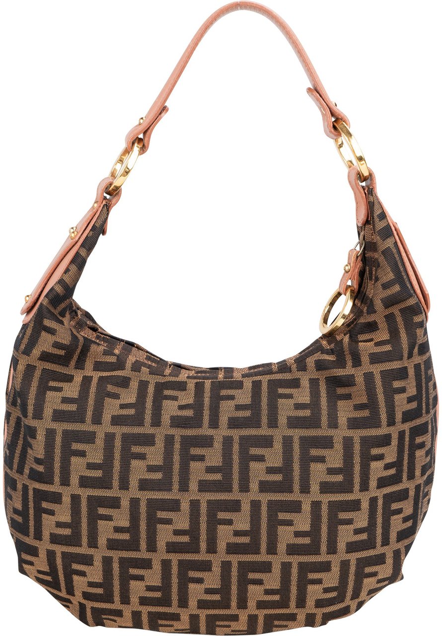 Fendi Fendi FF Monogram Zucca Shoulder Bag Bruin