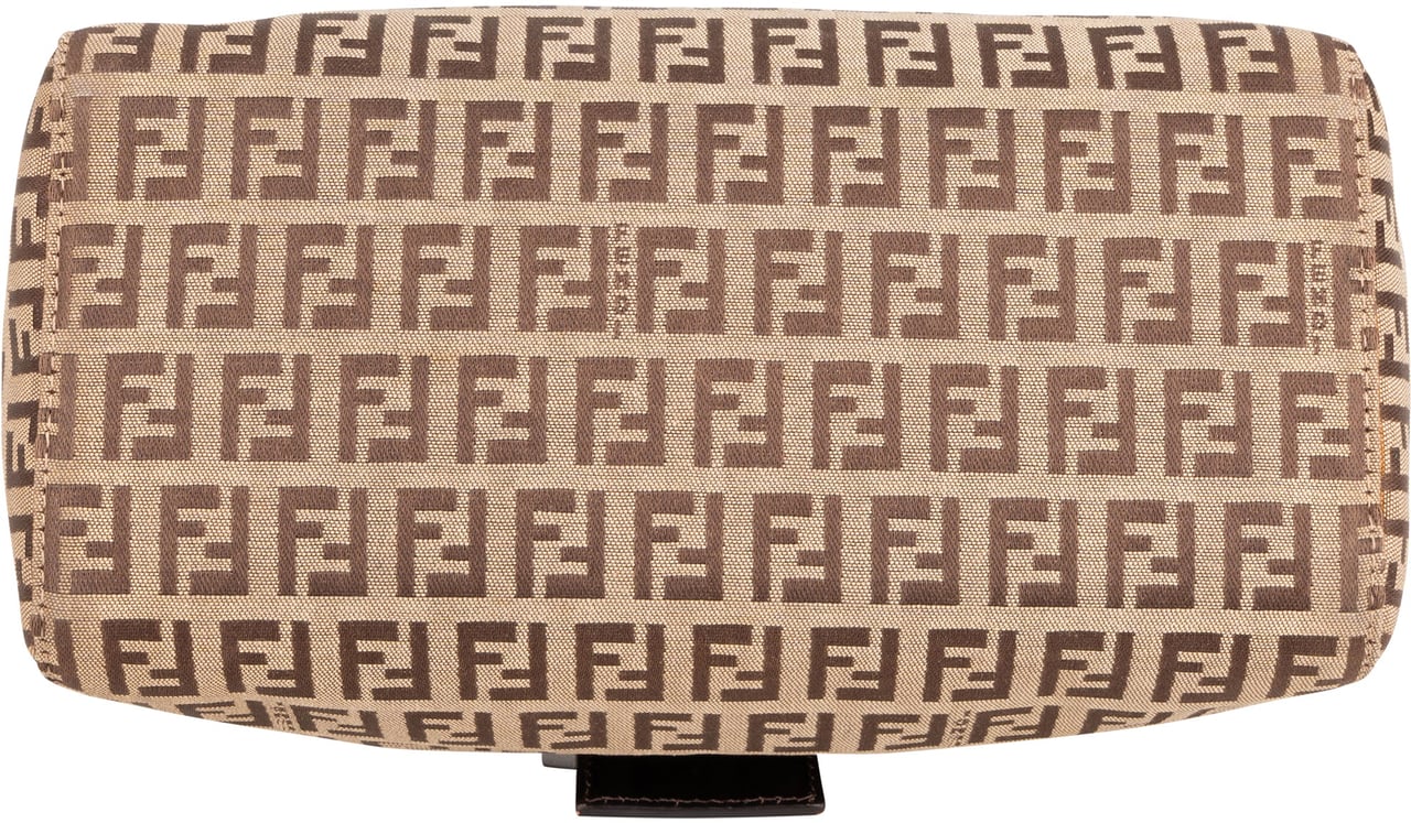 Fendi Fendi FF Monogram Baguette Buckle Handbag Bruin