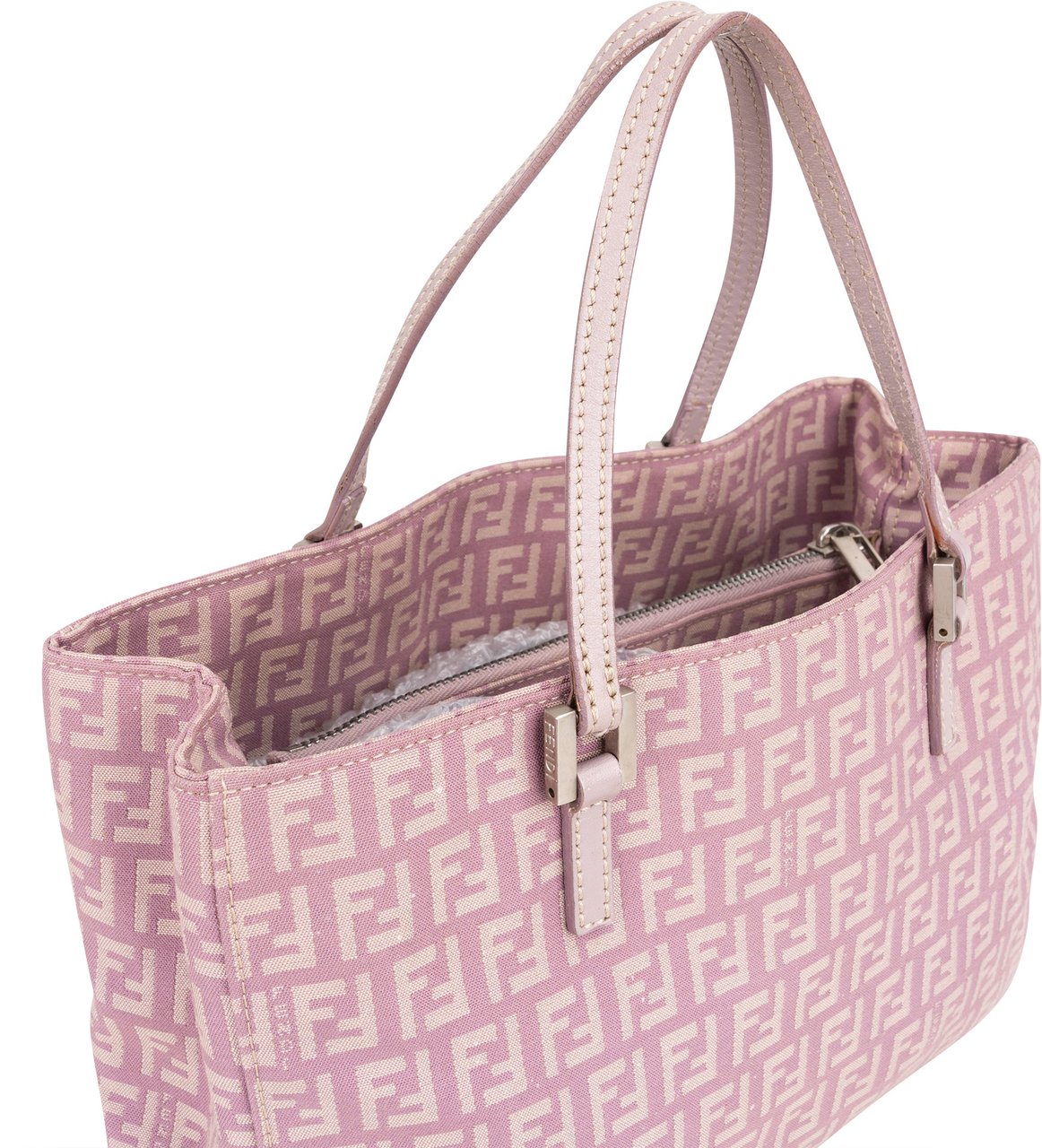 Fendi Fendi FF Monogram Zucca Handbag Paars