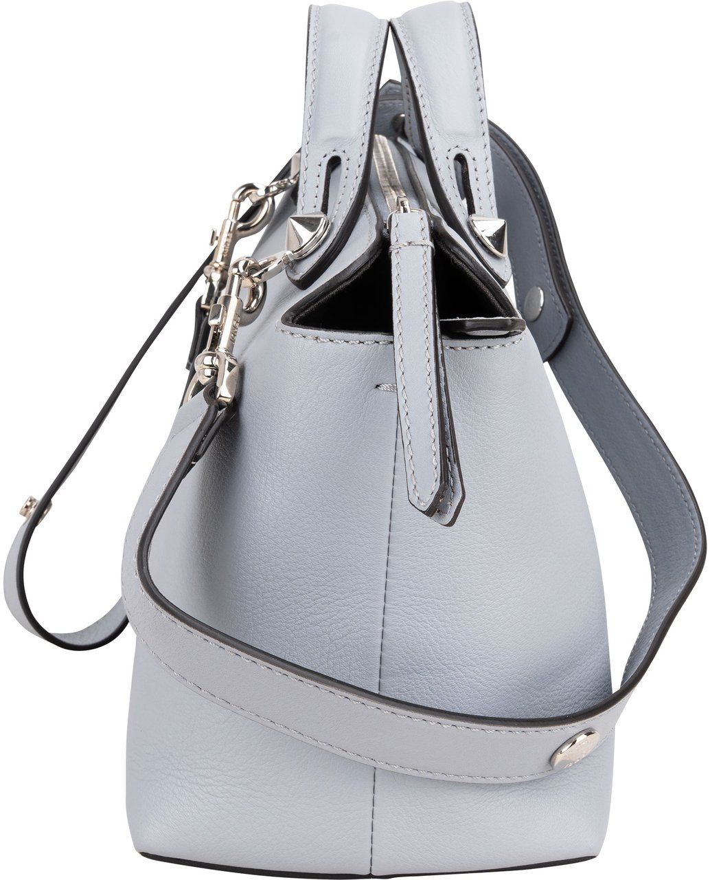 Fendi Fendi Blue Leather Limited Spikes By The Way Handbag Blauw