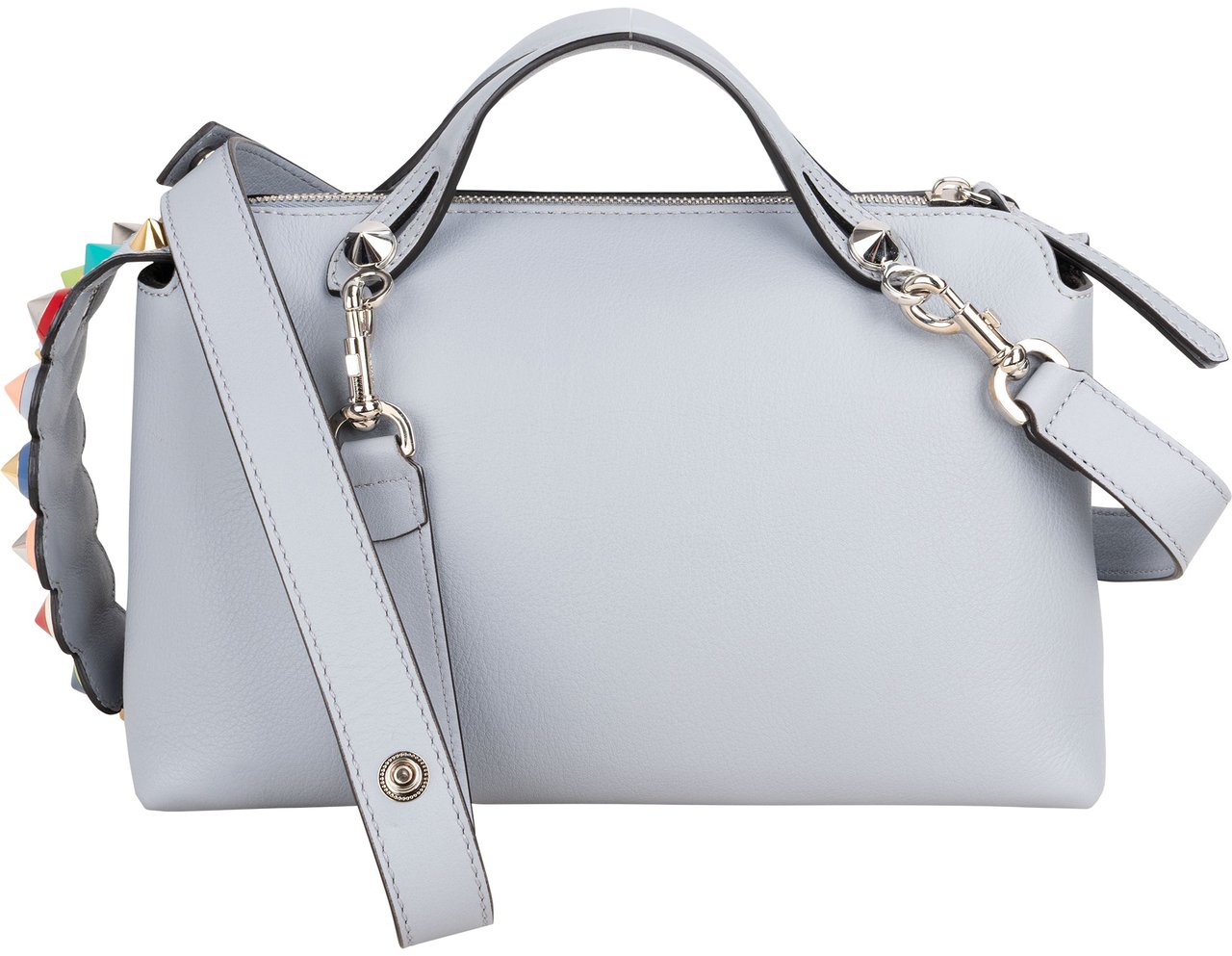 Fendi Fendi Blue Leather Limited Spikes By The Way Handbag Blauw