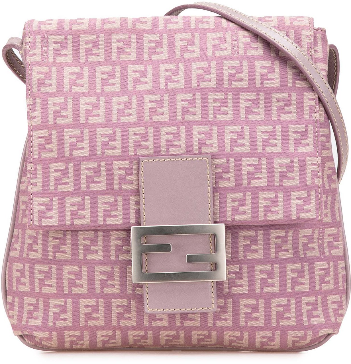Fendi Zucchino Canvas Crossbody Roze