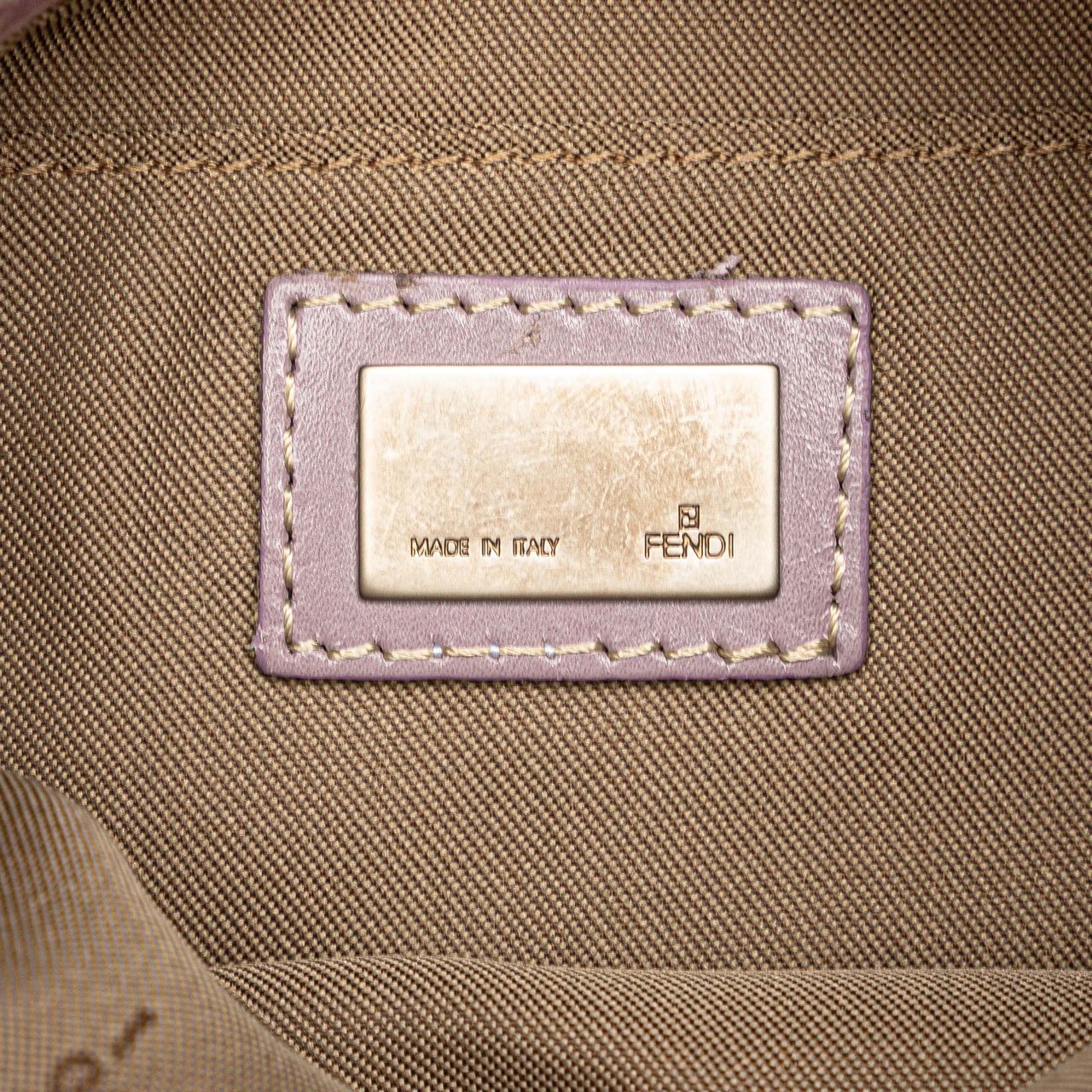 Fendi Zucchino Canvas Crossbody Roze