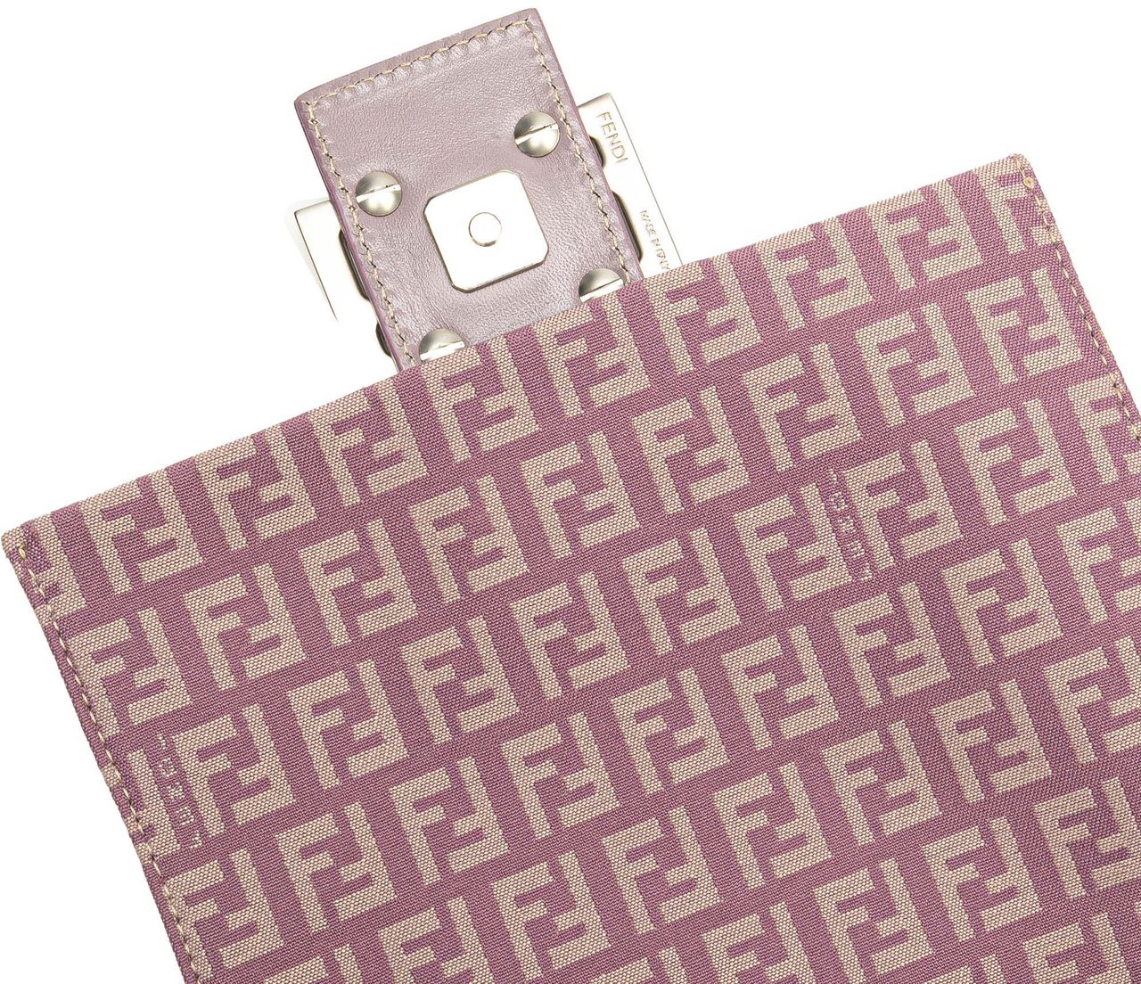 Fendi Zucchino Canvas Crossbody Roze
