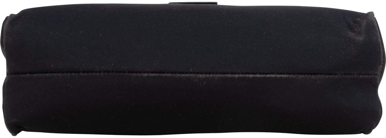 Fendi Fendi Classic Cotton Baguette Buckle Shoulder Bag Zwart