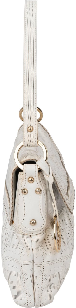 Fendi Fendi Leather Monogram Chef Handbag Wit