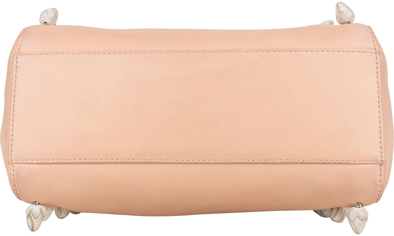Fendi Pink Leather Flower Peekaboo Handbag Roze