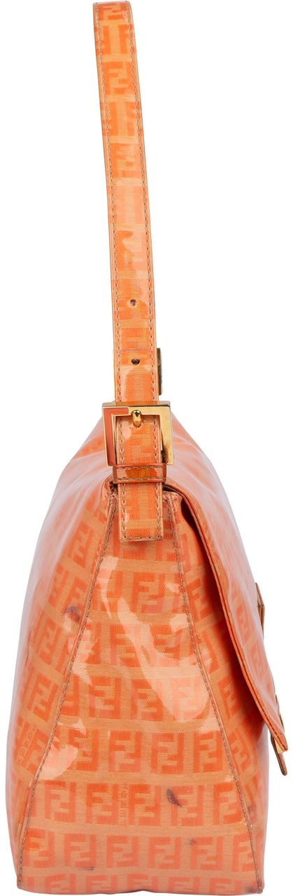 Fendi Fendi FF Monogram Mamma Baguette Handbag Oranje