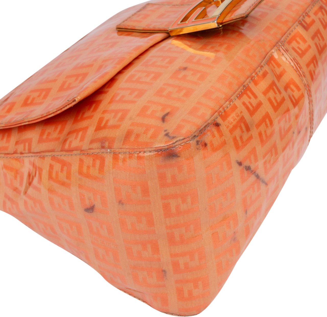 Fendi Fendi FF Monogram Mamma Baguette Handbag Oranje
