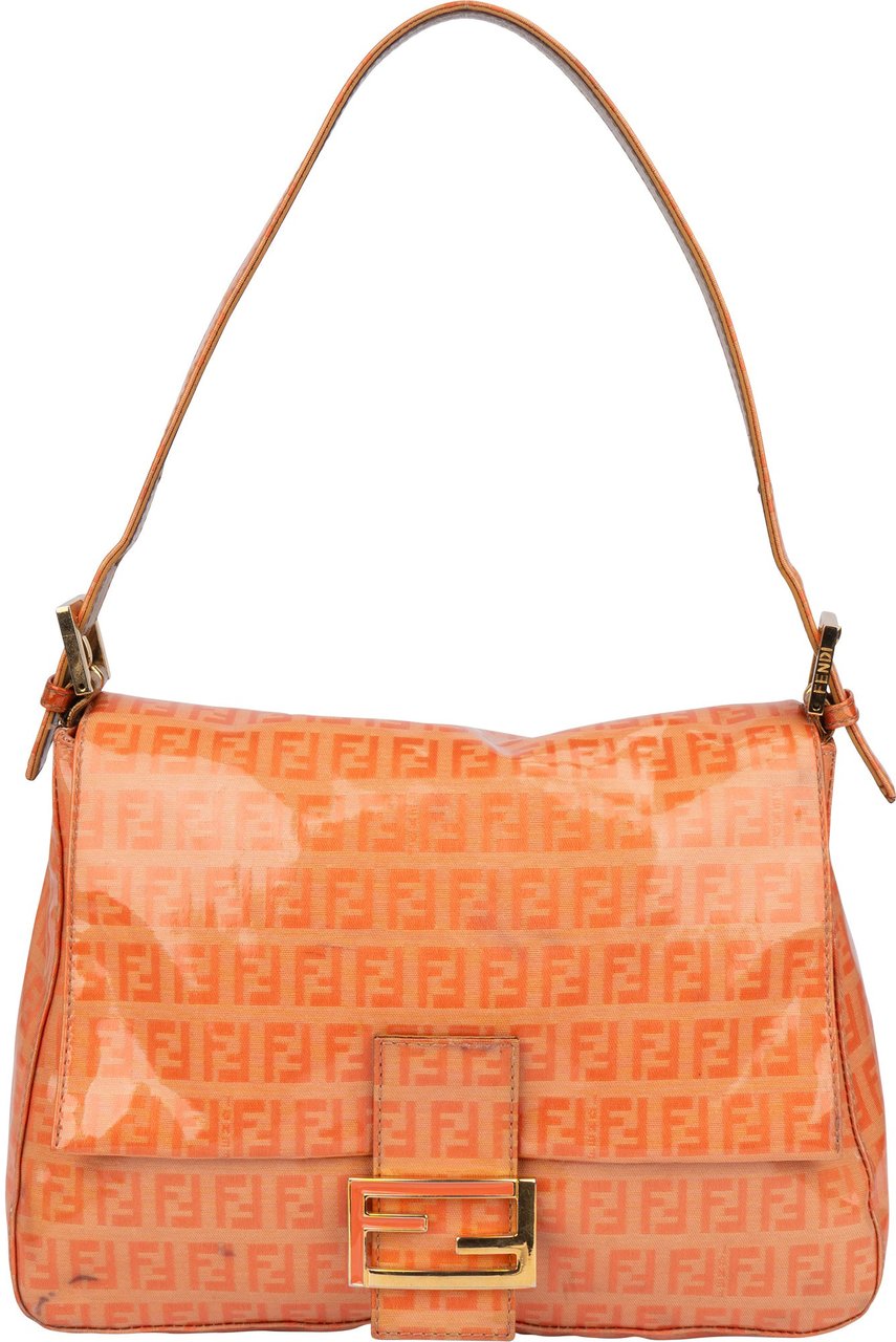 Fendi Fendi FF Monogram Mamma Baguette Handbag Oranje