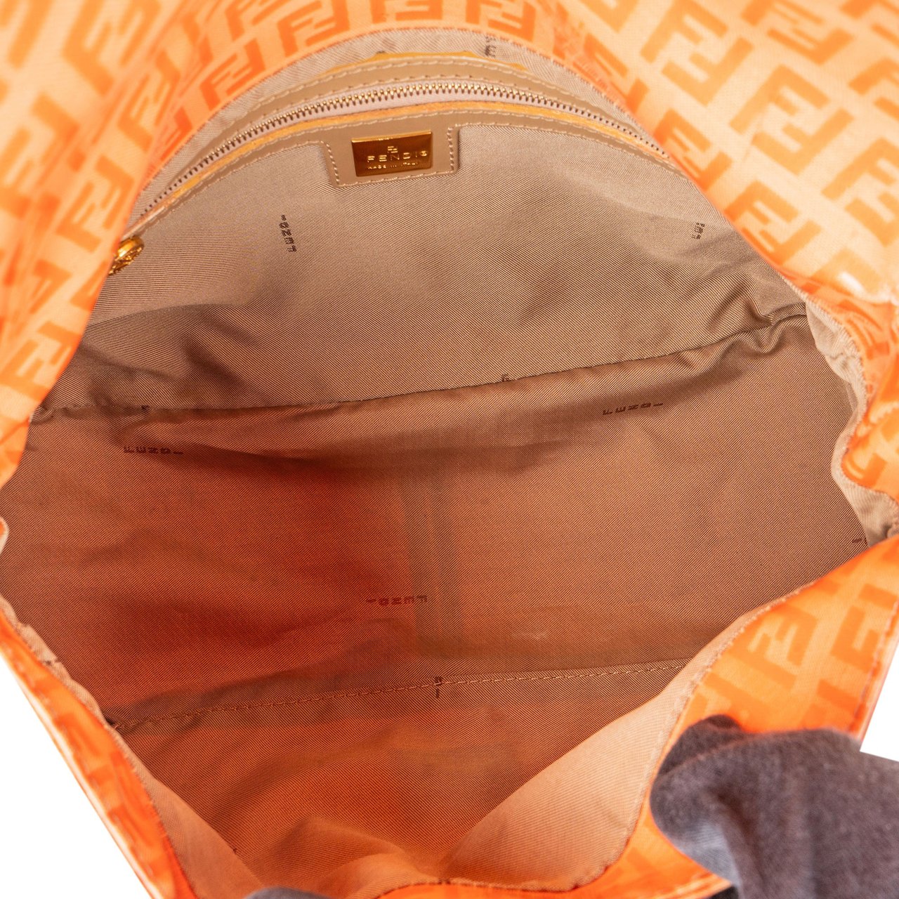 Fendi Fendi FF Monogram Mamma Baguette Handbag Oranje