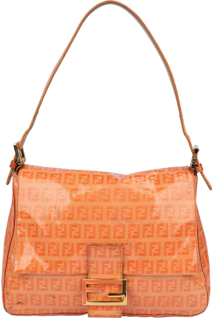 Fendi Fendi FF Monogram Mamma Baguette Handbag Oranje