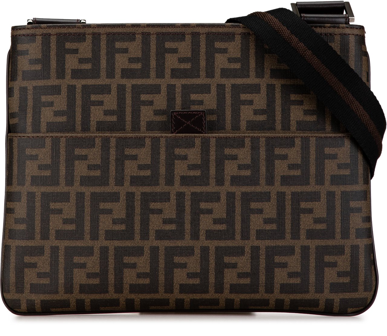 Fendi Zucca Coated Canvas Crossbody Bruin