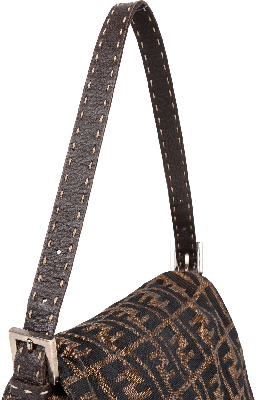 Fendi Fendi FF Monogram Mamma Baguette Handbag Bruin