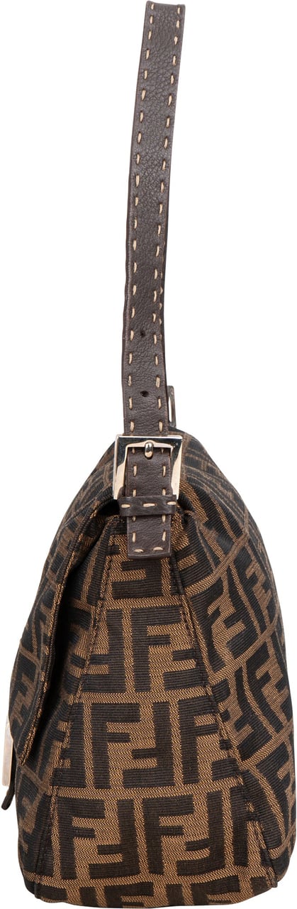Fendi Fendi FF Monogram Mamma Baguette Handbag Bruin