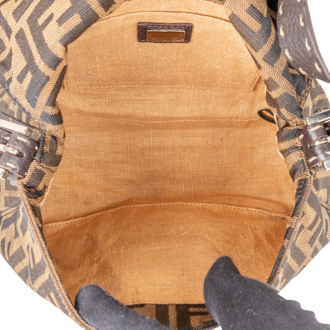 Fendi Fendi FF Monogram Mamma Baguette Handbag Bruin