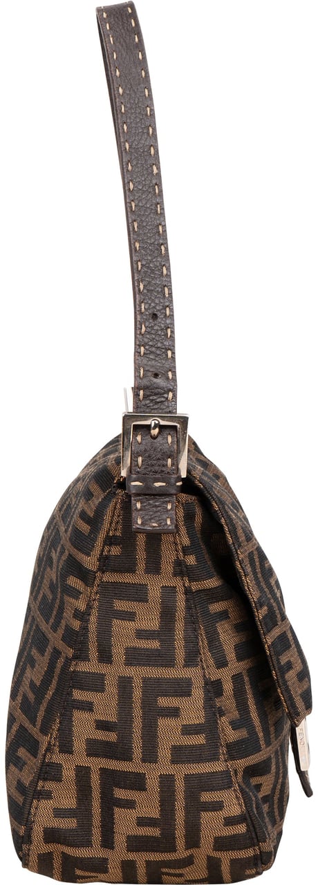 Fendi Fendi FF Monogram Mamma Baguette Handbag Bruin