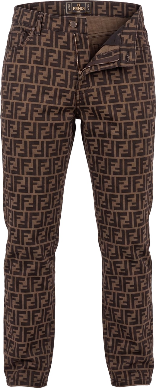 Fendi FF Monogram Women Jeans (DE 38-40 / IT 41) Bruin