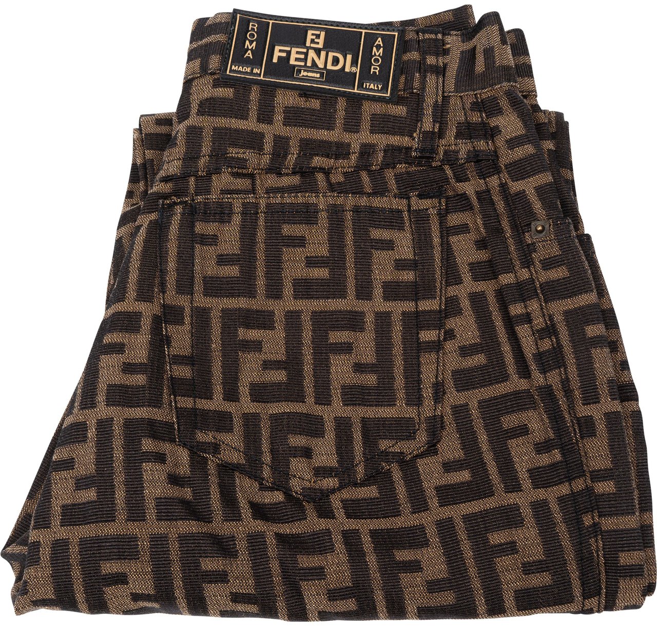 Fendi Fendi FF Monogram Women Jeans (DE 38-40 / IT 41) Bruin