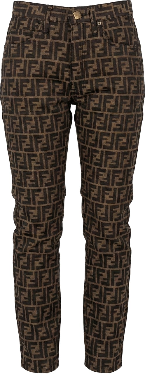 Fendi Fendi FF Monogram Women Jeans (DE 38-40 / IT 41) Bruin