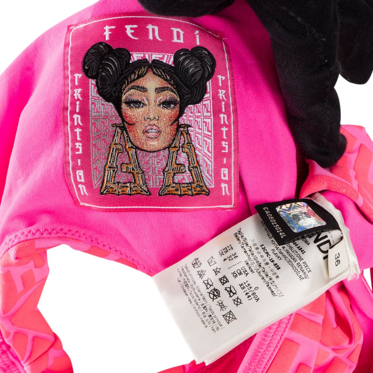 Fendi Fendi x Nicki Minaj FF Monogram Swimsuit (XS / IT 36) Roze