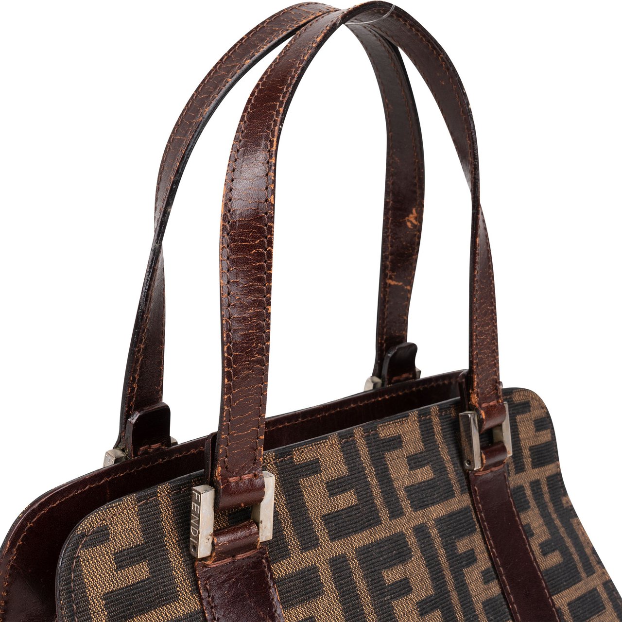Fendi Fendi FF Monogram Zucca Handbag Bruin