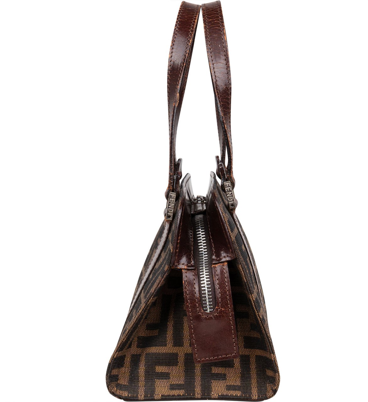 Fendi FF Monogram Zucca Handbag Bruin
