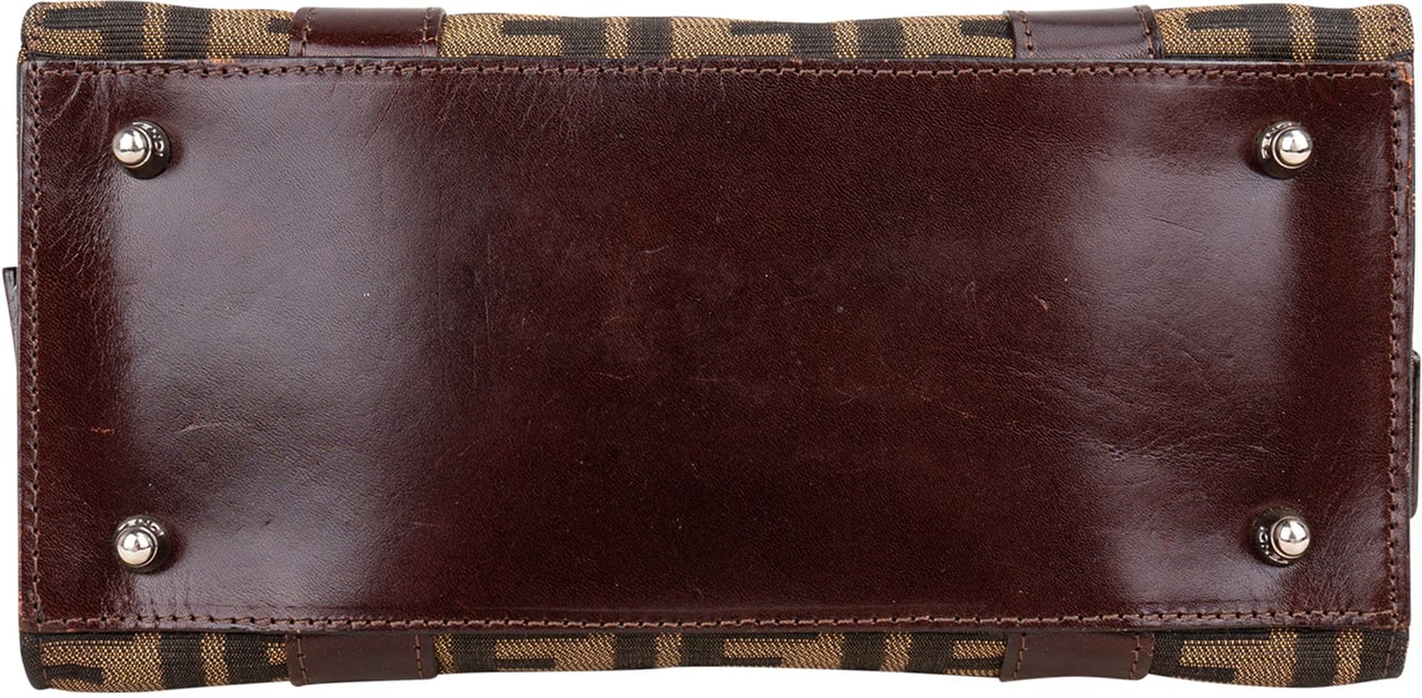 Fendi Fendi FF Monogram Zucca Handbag Bruin