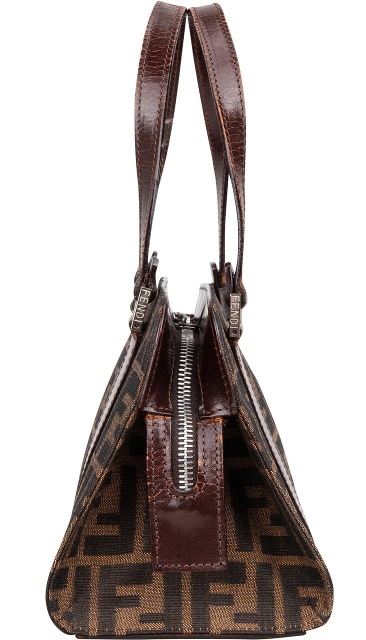 Fendi FF Monogram Zucca Handbag Bruin