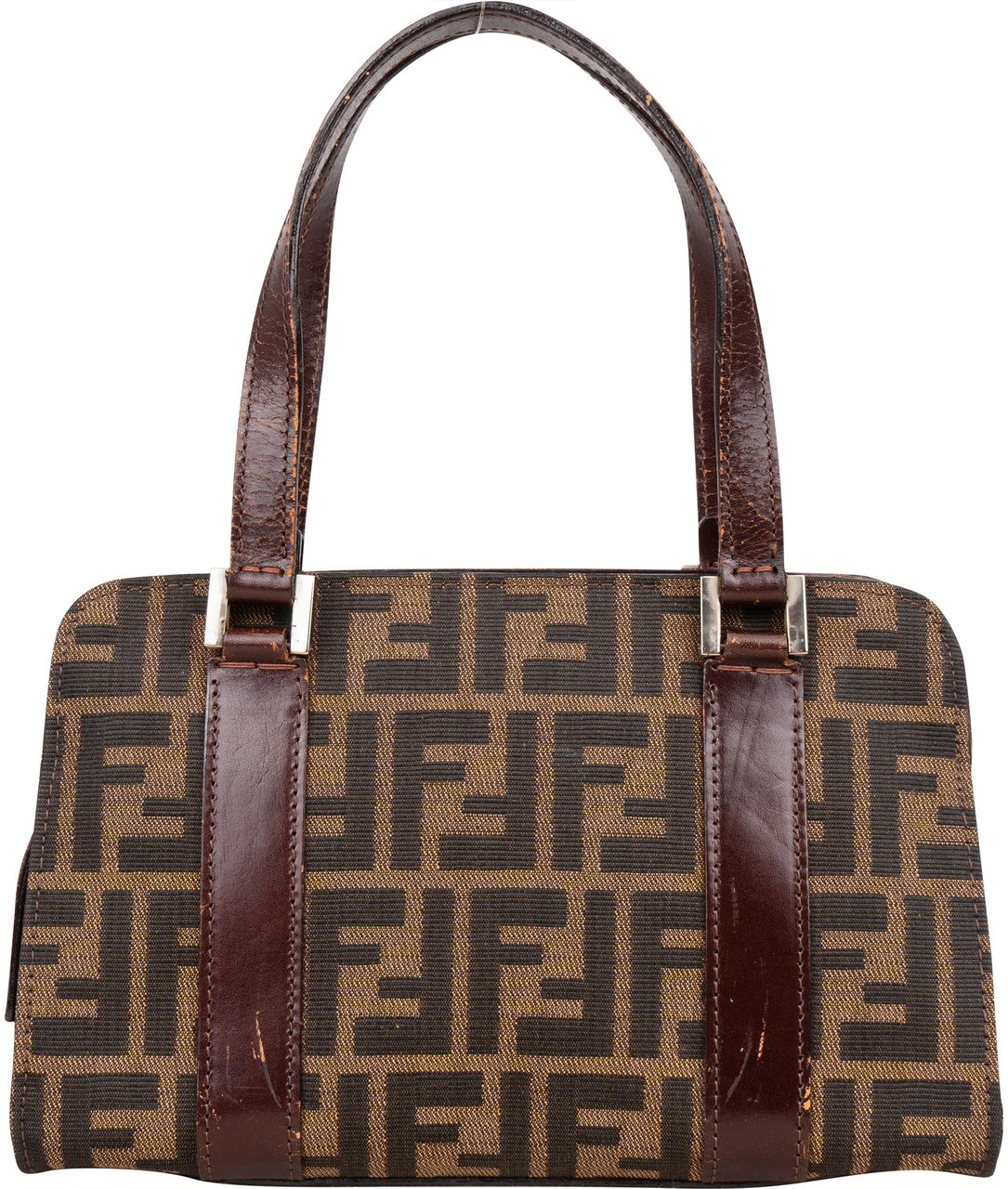 Fendi FF Monogram Zucca Handbag Bruin