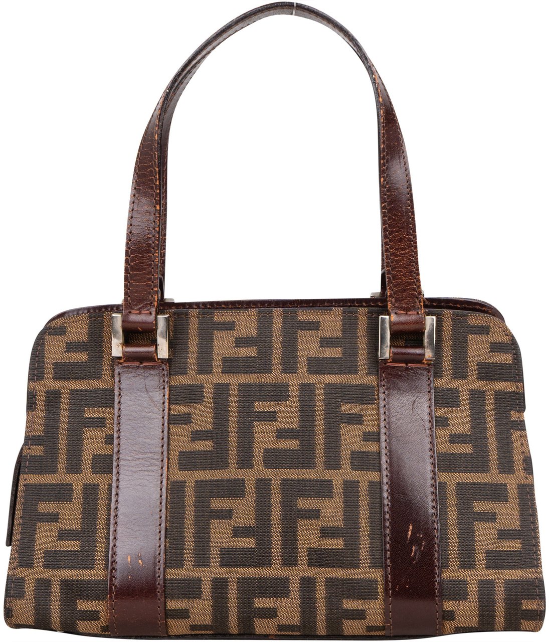 Fendi Fendi FF Monogram Zucca Handbag Bruin