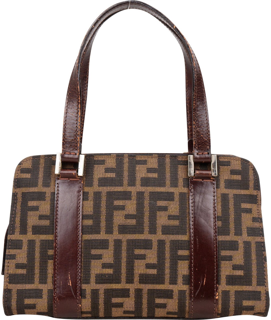 Fendi Fendi FF Monogram Zucca Handbag Bruin