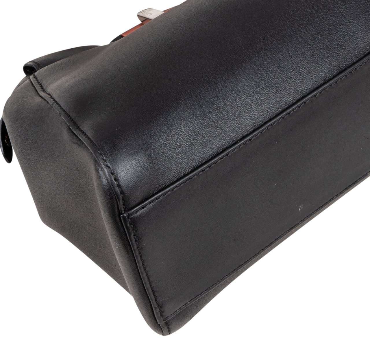 Fendi Fendi Black Leather Peekaboo Handbag Zwart